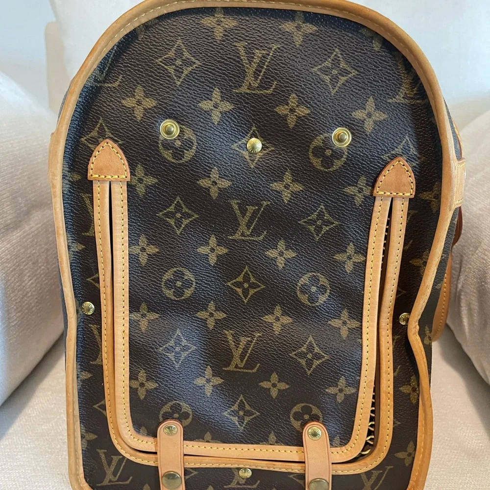 Authentic Louis Vuitton Sac Chien 40 Dog Carrier Monogram Pet Purse